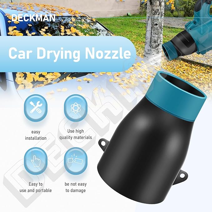 DECKMAN 191L13-5 191B21-6 Blower Nozzle Adapter/197889-6 Flat End Nozzle Attachment/Car Drying Nozzle Compatible with Makita Leaf Blowers XBU03Z XBU03SM1 XBU02Z XBU03 DUB362 - LeafyLoom