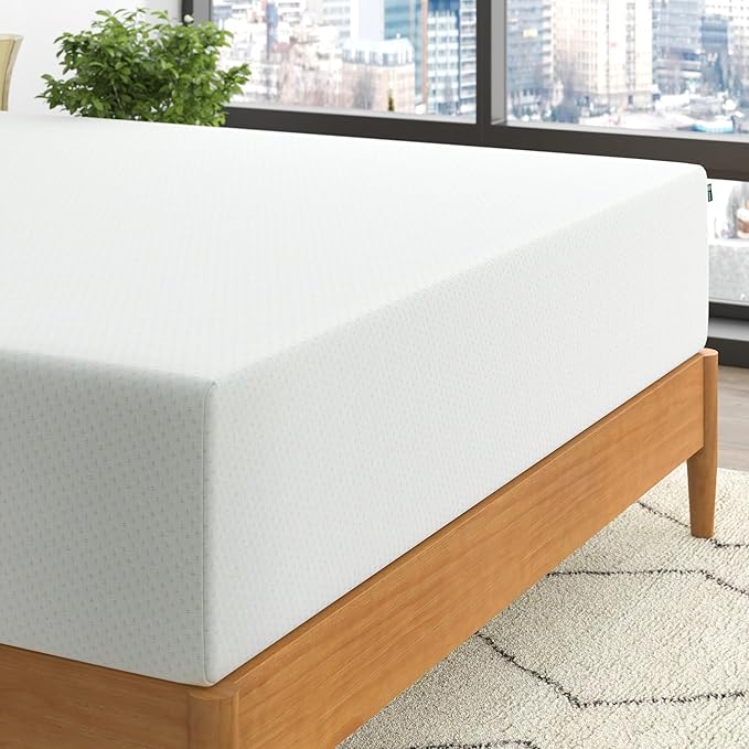 ZINUS 12 Inch Green Tea Memory Foam Mattress, Twin, Fiberglass Free, Patented Custom Contour Support, Sturdy Base Foam, CertiPUR-US Certified, Mattress in A Box, White - LeafyLoom