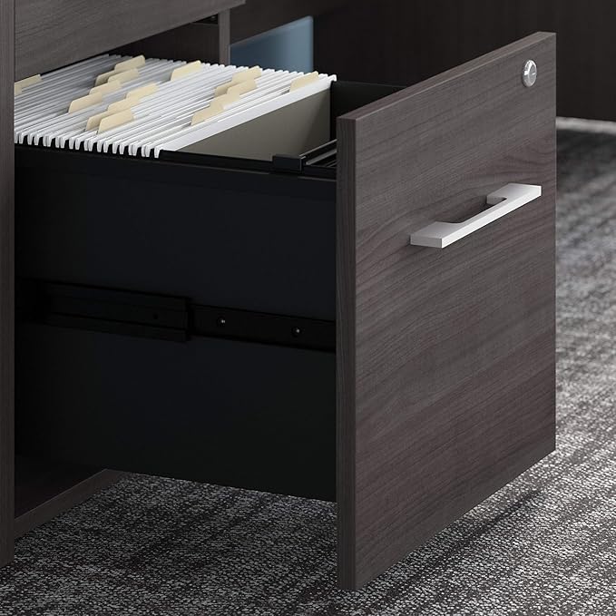 Bush Business Furniture Office 500 2 Drawer File Cabinet, 16W, Storm Gray - LeafyLoom