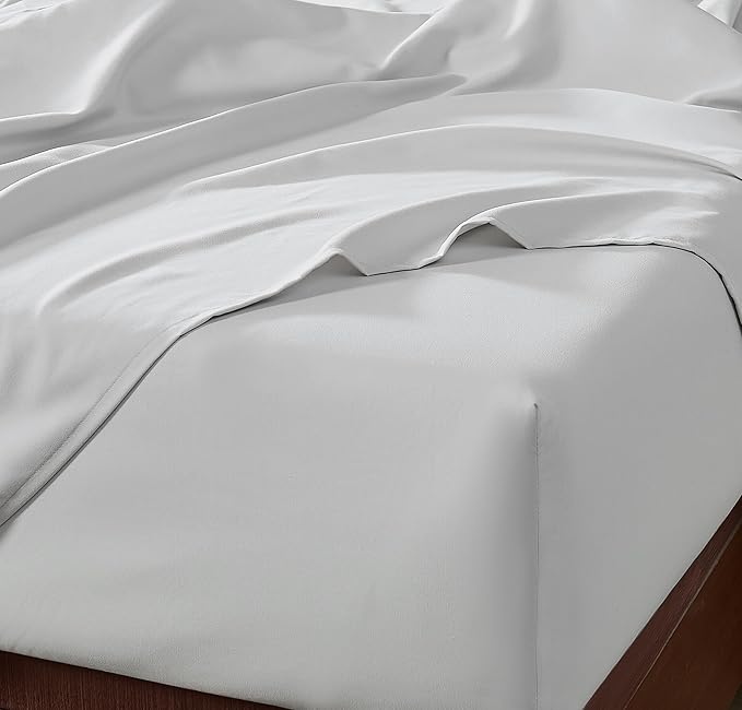 UGG 14046 Alahna Cali King Bed Sheets and Pillowcases 4-Piece Luxury Machine Washable Deep Pockets Wrinkle-Resistant Breathable Cozy Comfort Silky Cooling Sheets, California King, Stone - LeafyLoom