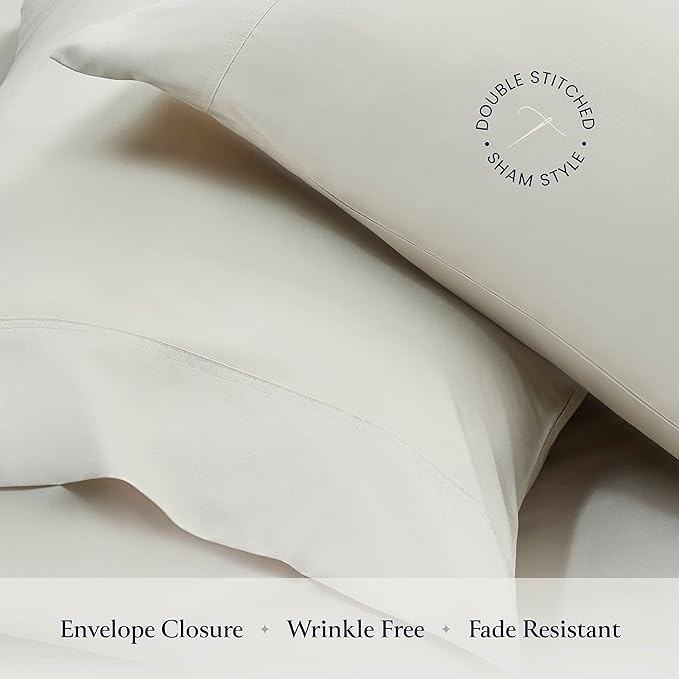 BELADOR Silky Soft Full Sheet Set - Luxury 6 Piece Bed Sheets for Full Size Bed, Secure-Fit Deep Pocket Sheets with Elastic, Breathable Hotel Sheets and Pillowcase Set, Wrinkle Free Oeko-Tex Sheets - LeafyLoom