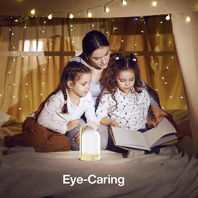 Table Lamp Rechargeable LED Desk Lamp Stepless Dimmer Bedside Table Lamp for Bedroom and Office, Portable Table Lamp for Outdoor & Camping, 360° Eye-Care Lighting & Portable Handle Long-Lasting - LeafyLoom