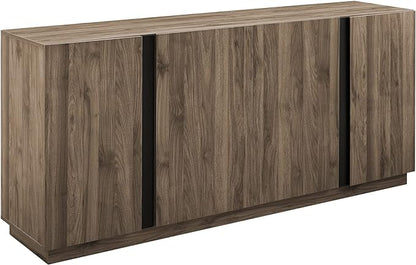 Walker Edison Liss Contemporary 4-Door Minimalist Sideboard, 70 Inch, Slate Grey - LeafyLoom