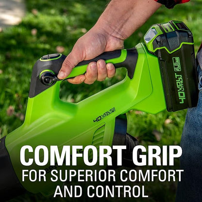 Greenworks 40V (130 MPH / 550 CFM / 75+ Compatible Tools) Cordless Brushless Axial Leaf Blower, Tool Only - LeafyLoom