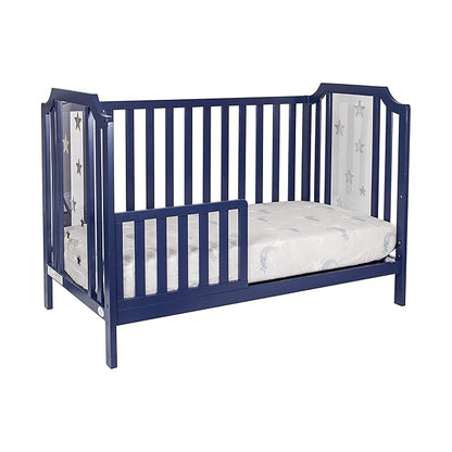 Suite Bebe Celeste 3 in 1 Convertible Island Crib Wood and Acrylic, Navy Blue - LeafyLoom