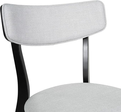 Christopher Knight Home Chazz Dining Chair, 19.75 "W x 19.75 "D x 31 "H, Chaz,Light Gray/Matte Black - LeafyLoom