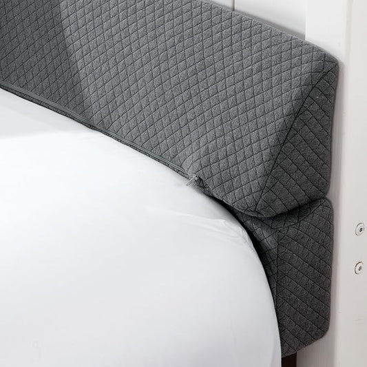 HOMBYS Wedge Pillow Headboard for Bed Gap,Foldable Bed Wedge Gap Filler Twin Size,Matterss Gap Filler,Multi Functional Bed Crack Pillow, Fill The Gap (0-7") Between Your Headboard and Mattress,Grey - LeafyLoom