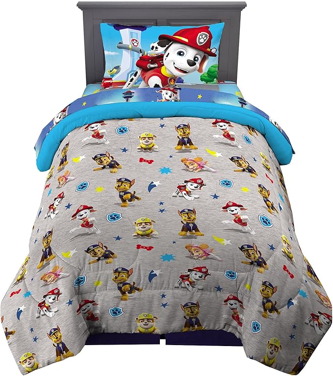 Franco Kids Bedding Super Soft Comforter and Sheet Set, 4 Piece Twin Size, Paw Patrol (Prints may vary) - LeafyLoom