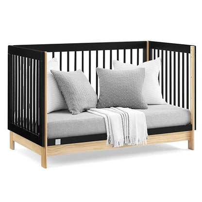 GAP babyGap Tate 4-in-1 Convertible Crib - Greenguard Gold Certified, Ebony/Natural - LeafyLoom