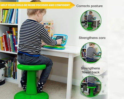 Studico Active Chair 14" High Wobble Kids Chair for Toddlers, Pre-Schoolers, Age 3-7y, K and Grades 1-2, Flexible Classroom Seating, ADD/ADHD, Posture - LeafyLoom