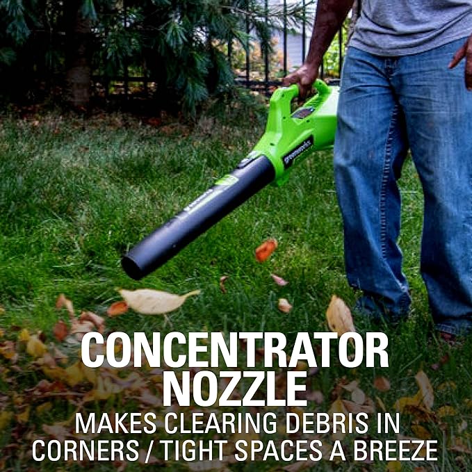 Greenworks 24V (90 MPH / 320 CFM / 125+ Compatible Tools) Cordless Axial Leaf Blower, Tool Only - LeafyLoom