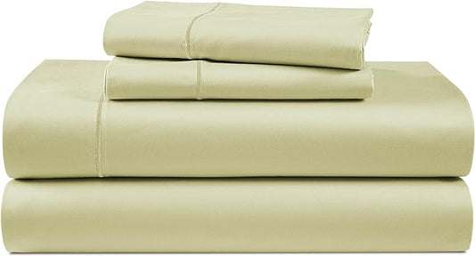 LANE LINEN Luxury 100% Egyptian Cotton Bed Sheets - 1000 Thread Count 4-Piece Full Set Bedding Sateen Weave 16" Deep Pocket (Fits Upto 17" Mattress) Sea Foam - LeafyLoom