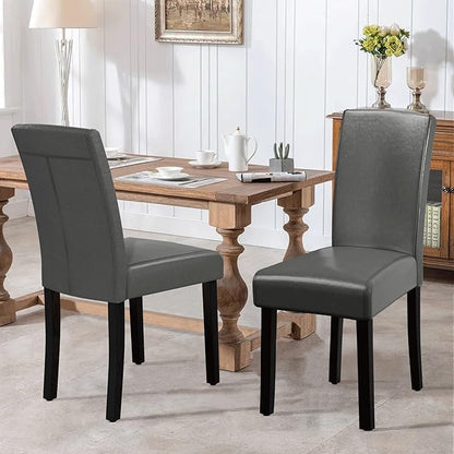 NicBex Dining Chair Set of 2, Accent Parsons Diner Chairs by Side Table for Home Kitchen, Living Room, Grey - LeafyLoom