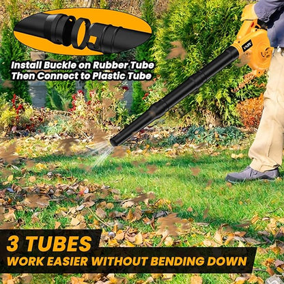 Cordless Leaf Blower for Dewalt 20V Max Battery, Jobsite Air Blower with Brushless Motor,6 Variable Speed Up to 180MPH,2-in-1 Handle Electric Blower and Vacuum Cleaner(Battery Not Included) - LeafyLoom