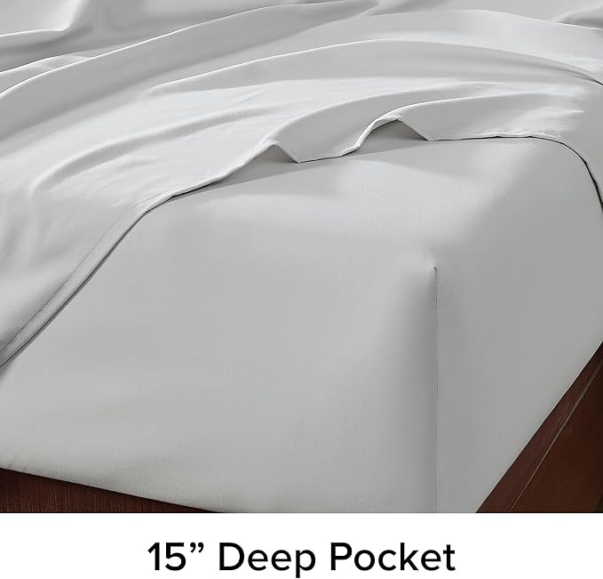 UGG 11794 Alahna Full Bed Sheets and Pillowcases 4-Piece Set Sleep in Luxury Machine Washable Deep Pockets Wrinkle-Resistant Breathable Cozy Comfort Silky Cooling Sheets, Full, Stone - LeafyLoom