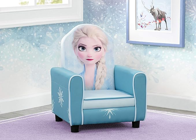 Delta Children Figural Upholstered Kids Chair, Wood, Disney Frozen II Elsa - LeafyLoom