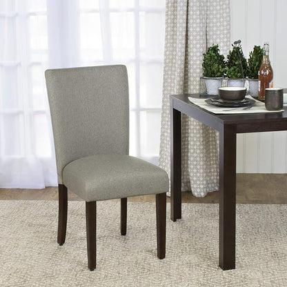 HomePop Parsons Classic Upholstered Accent Dining Chair, Single Pack, Light Grey - LeafyLoom