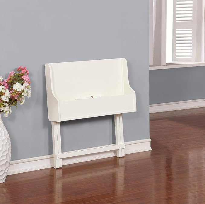 Linon Home Décor Mable White Folding Desk - LeafyLoom