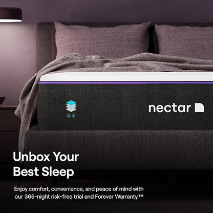 Nectar Premier King Mattress 13" - Medium Firm Gel Memory Foam Mattress - 5 Layers of Comfort - Dual Action Cooling Tech - 365-Night Trial - Forever Warranty,White - LeafyLoom