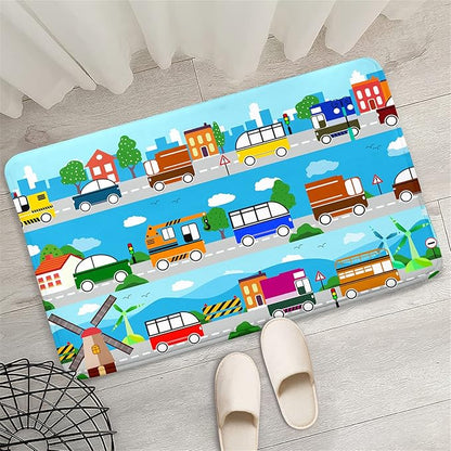 Car Carpet for Kids Kids Rugs for Playroom Car Track Rug Road Rug for Kids Car Play Rug Road Carpet for Toy Cars Car Track Rugs for Boys Car Rug for Boys Room 2'×3' - LeafyLoom