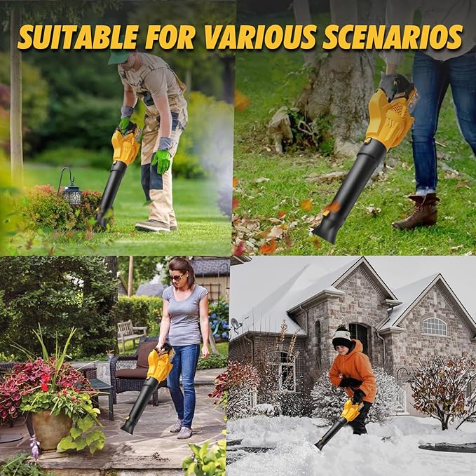 Leaf Blower Cordless for DEWALT 20V Max Battery (No Battery), Electric Leaf Blower Cordless with 5 Speed Modes, Battery Powered Leaf Blowers - LeafyLoom