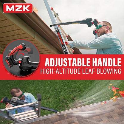 MZK Cordless Leaf Blower,20V Battery Powered Leaf Blower for Lawn Care, Electric Lightweight Mini Leaf Blower(2 * 2Ah Battery & Charger Included) - LeafyLoom