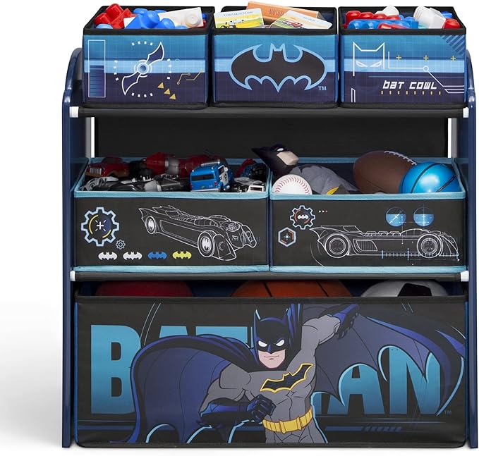 Delta Children Design & Store 6 Bin Toy Storage Organizer, Batman - LeafyLoom