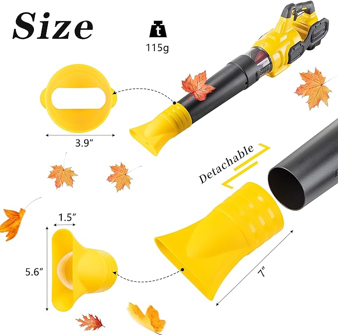 Flat Nozzle for DeWalt 60V MAX Flexvolt Leaf Blower Flat, Work for DeWalt DCBL772X1 & DCBL772B & DCMBA572(1 Pack, no Tool) - LeafyLoom