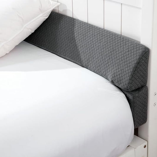 HOMBYS Wedge Pillow Headboard for Bed Gap,Foldable Bed Wedge Gap Filler King Size,Matterss Gap Filler,Multi Functional Bed Crack Pillow, Fill The Gap (0-7") Between Your Headboard and Mattress,Grey - LeafyLoom