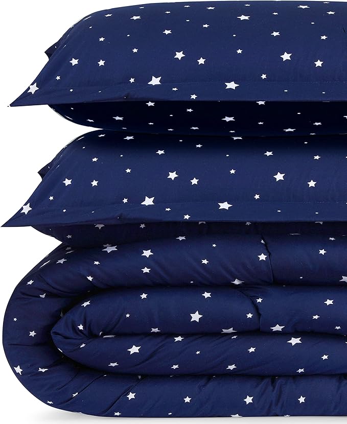 Utopia Bedding All Season Star Comforter Set with 2 Pillow Cases, 3 Piece Soft Brushed Microfiber Kids Bedding Set for Boys/Girls, Machine Washable (Twin) - LeafyLoom