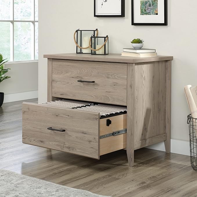 Sauder Summit Station 2-Drawer Lateral File Cabinet, L: 33.86" x W: 20.87" x H: 29.02", Laurel Oak - LeafyLoom