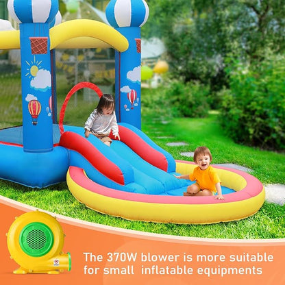 370W 0.5HP Air Blower: Bounce House Blower - Commercial Electric Blower for Inflatables - Work for Bouncy Castle Jump Slides Water slides Inflatable Arch - LeafyLoom