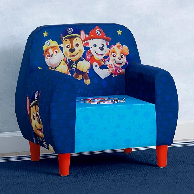 Delta Children PAW Patrol Foam Chair for Kids, Blue - LeafyLoom