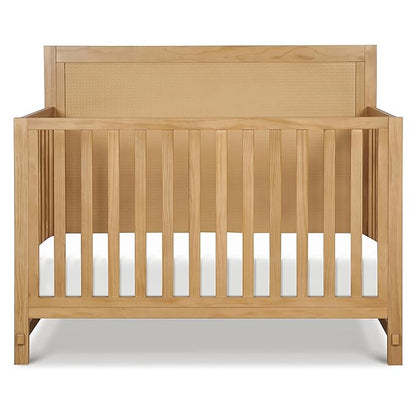 Davinci Margot 4-in-1 Convertible Crib in Honey GREENGUARD Gold Certified - LeafyLoom