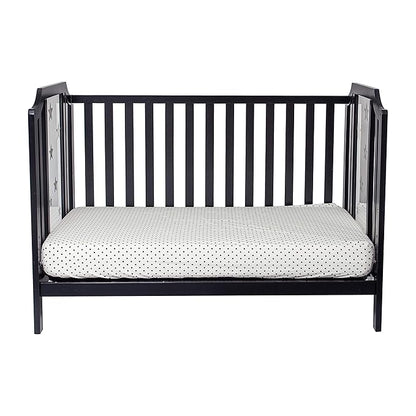 Suite Bebe Celeste 3 in 1 Convertible Island Crib Wood and Acrylic, Black - LeafyLoom