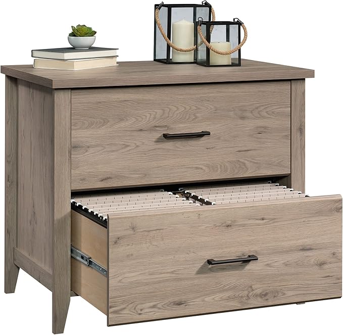 Sauder Summit Station 2-Drawer Lateral File Cabinet, L: 33.86" x W: 20.87" x H: 29.02", Laurel Oak - LeafyLoom