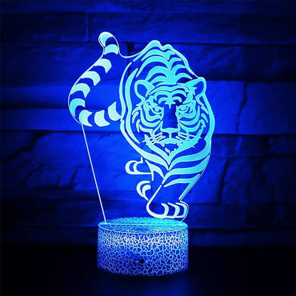 Tiger Gifts Tiger Shape Lamp 16 Colors Desk Table Night Light for Kids Party Supplies Birthday Valentine's Day Christmas Lover Friends - LeafyLoom