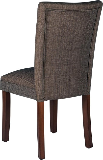 HomePop Classic Parsons Dining Chair, Single Pack, Textured Brown - LeafyLoom