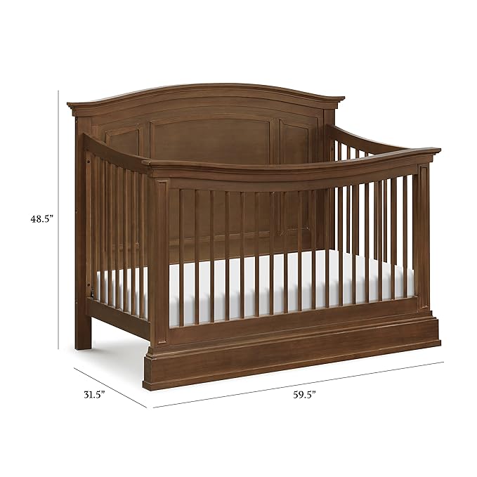 NAMESAKE Durham 4-in-1 Convertible Crib in Derby Brown, Greenguard Gold Certified - LeafyLoom