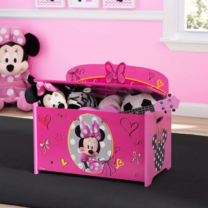 Delta Children Deluxe Toy Box, Disney Minnie Mouse - LeafyLoom