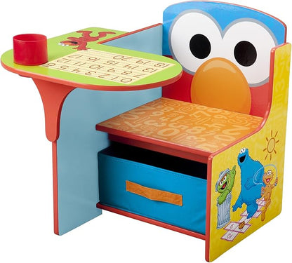 Delta Children Chair Desk With Storage Bin, Sesame Street - LeafyLoom