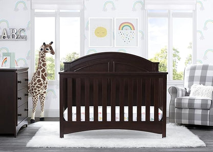 Delta Children Perry 6-in-1 Convertible Crib - Greenguard Gold Certified, Walnut Espresso - LeafyLoom