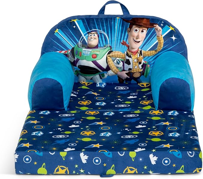 Delta Children Cozee Buddy Flip-Out Kids Chair, Toy Story - LeafyLoom