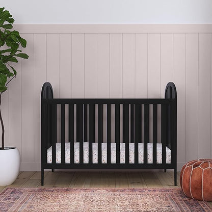 DaVinci Beau 3-in-1 Convertible Crib in Ebony, Greenguard Gold Certified - LeafyLoom