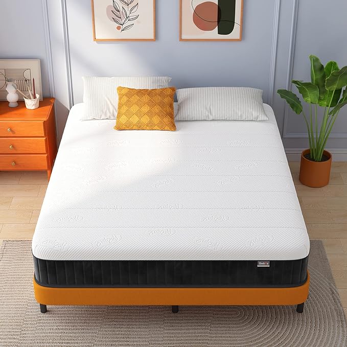 Queen Mattresses in a Box, 10 Inch Memory Foam Mattress Quees Size with Hybrid Queen Bed Mattress Pressure Relief & Supportive Queen Size Mattresses - LeafyLoom