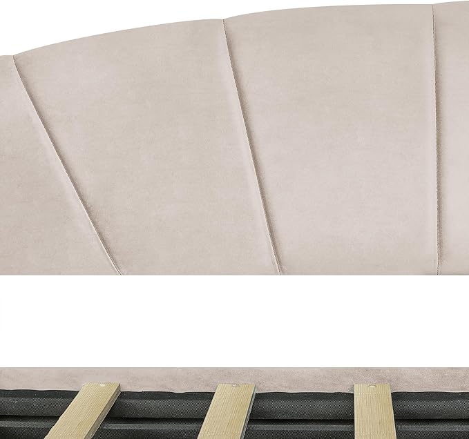 Twin Size Upholstered Daybed with Two Drawers, Wood Slat Support Sofa Bed with Armrest, No Box Spring Needed, Easy to Assemble, for Studio, Bedroom, Living, Guest Room, Beige - LeafyLoom