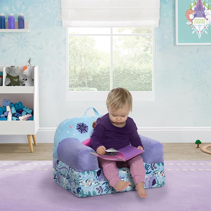 Delta Children Cozee Buddy Flip-Out Kids Chair, Disney Frozen - LeafyLoom