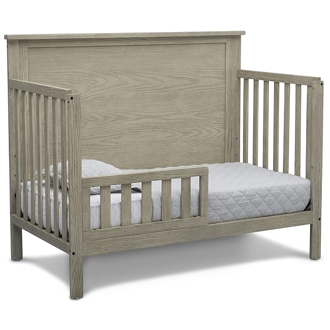 Delta Children Middleton 4-in-1 Convertible Baby Crib, Textured Limestone - LeafyLoom