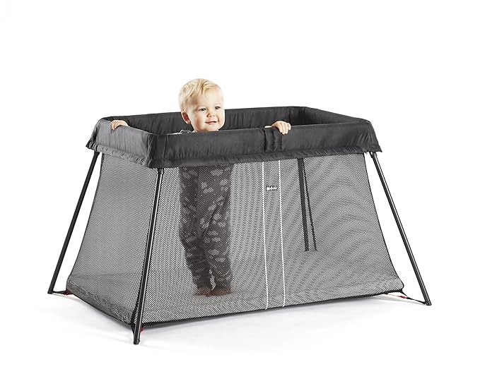 BabyBjörn Travel Crib Light - Black (040280US), One size - LeafyLoom