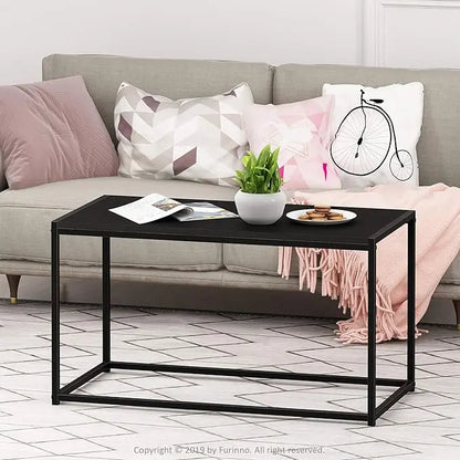 FURINNO Camnus Modern Living Coffee Table, Americano, 15.74 in x 30 in x 17.51 in - LeafyLoom